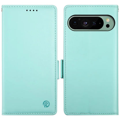 DF-010 For Google Pixel 9 / 9 Pro Case Side Magnetic Clasps Leather Stand Phone Cover