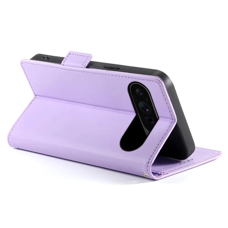 DF-010 For Google Pixel 9 Pro XL Case PU Leather Wallet Stand Phone Cover