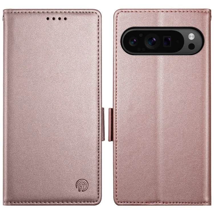 DF-010 For Google Pixel 9 Pro XL Case PU Leather Wallet Stand Phone Cover