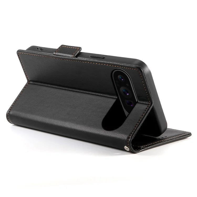 DF-010 For Google Pixel 9 Pro XL Case PU Leather Wallet Stand Phone Cover