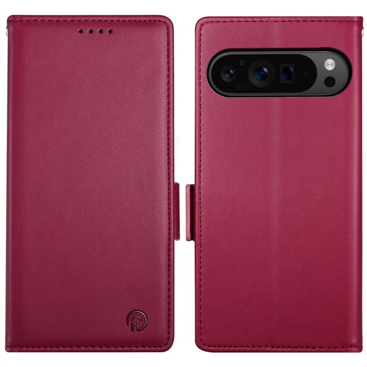 DF-010 For Google Pixel 9 Pro XL Case PU Leather Wallet Stand Phone Cover
