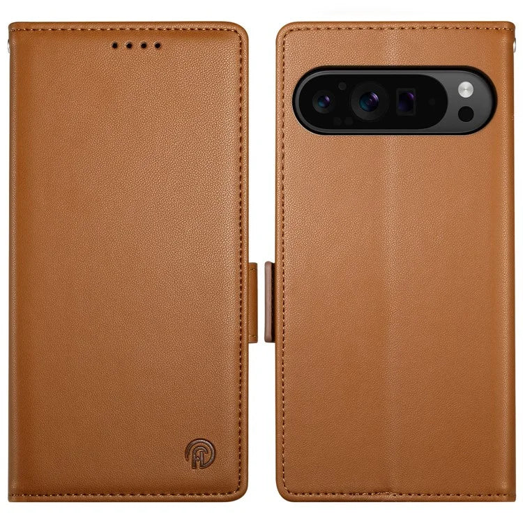 DF-010 For Google Pixel 9 Pro XL Case PU Leather Wallet Stand Phone Cover