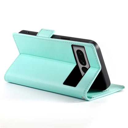 DF-010 For Google Pixel 7 Pro 5G Case Wallet Leather Phone Cover Flip Stand View Magnetic Protect