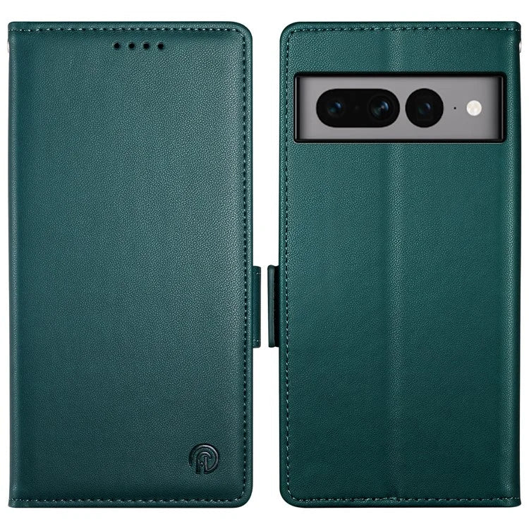 DF-010 For Google Pixel 7 Pro 5G Case Wallet Leather Phone Cover Flip Stand View Magnetic Protectish Green