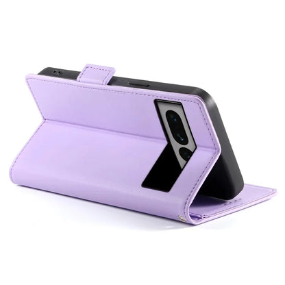 DF-010 For Google Pixel 7 Pro 5G Case Wallet Leather Phone Cover Flip Stand View Magnetic Protect