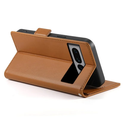 DF-010 For Google Pixel 7 Pro 5G Case Wallet Leather Phone Cover Flip Stand View Magnetic Protect