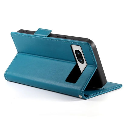 DF-010 For Google Pixel 7a Case Dual Magnetic Clasps PU Leather Flip Phone Cover
