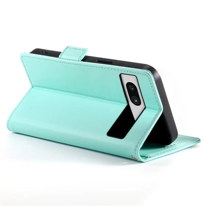 DF-010 For Google Pixel 7a Case Dual Magnetic Clasps PU Leather Flip Phone Cover