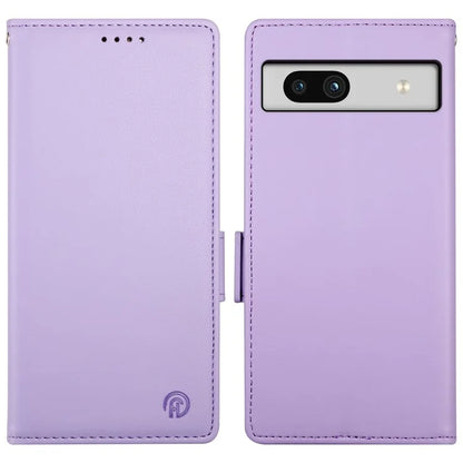 DF-010 For Google Pixel 7a Case Dual Magnetic Clasps PU Leather Flip Phone Cover