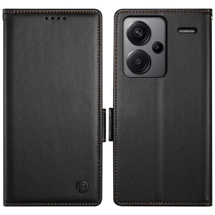 DF-010 For Xiaomi Redmi Note 13 Pro+ 5G Leather Case Side Magnetic Clasps Phone Wallet Cover