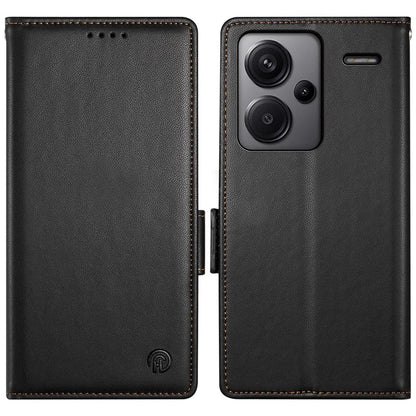 DF-010 For Xiaomi Redmi Note 13 Pro+ 5G Leather Case Side Magnetic Clasps Phone Wallet Cover