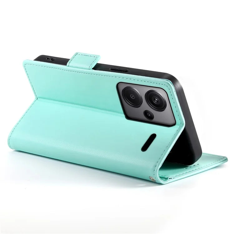 DF-010 For Xiaomi Redmi Note 13 Pro+ 5G Leather Case Side Magnetic Clasps Phone Wallet Cover