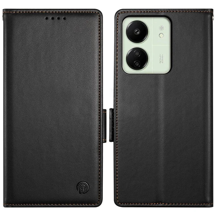 DF-010 For Xiaomi Redmi 13C 4G / 13C 5G / Poco C65 4G / Poco M6 5G / 13R 5G Case Card Holder Leather Stand Phone Cover