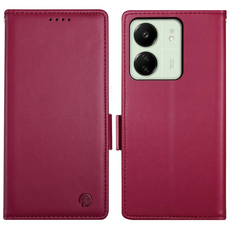 DF-010 For Xiaomi Redmi 13C 4G / 13C 5G / Poco C65 4G / Poco M6 5G / 13R 5G Case Card Holder Leather Stand Phone Cover