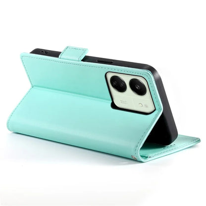 DF-010 For Xiaomi Redmi 13C 4G / 13C 5G / Poco C65 4G / Poco M6 5G / 13R 5G Case Card Holder Leather Stand Phone Cover