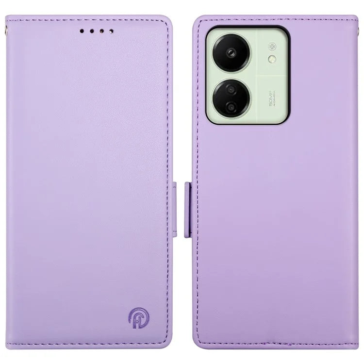 DF-010 For Xiaomi Redmi 13C 4G / 13C 5G / Poco C65 4G / Poco M6 5G / 13R 5G Case Card Holder Leather Stand Phone Cover