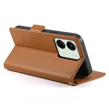 DF-010 For Xiaomi Redmi 13C 4G / 13C 5G / Poco C65 4G / Poco M6 5G / 13R 5G Case Card Holder Leather Stand Phone Cover