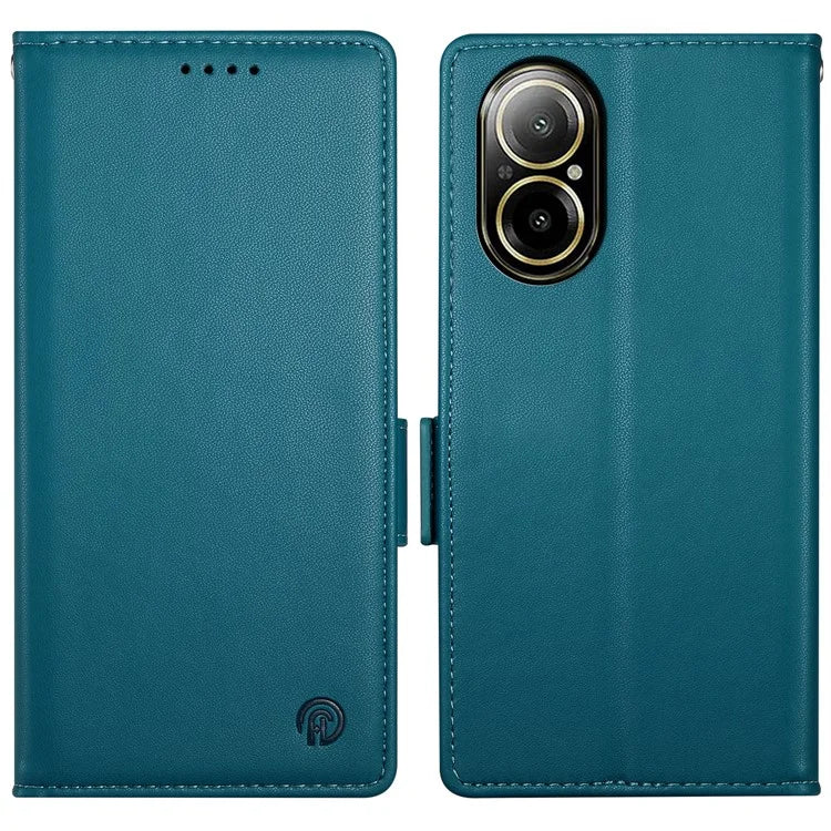 DF-010 For Realme C67 4G Case Leather Wallet Phone Cover with Magnetic Clasps