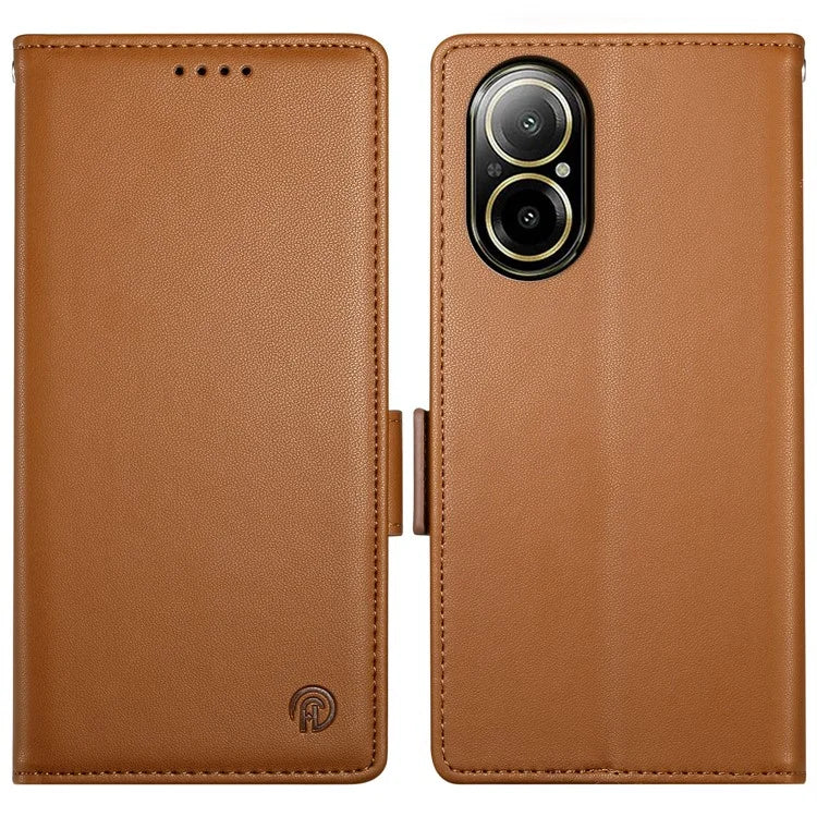 DF-010 For Realme C67 4G Case Leather Wallet Phone Cover with Magnetic Clasps