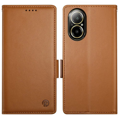 DF-010 For Realme C67 4G Case Leather Wallet Phone Cover with Magnetic Clasps