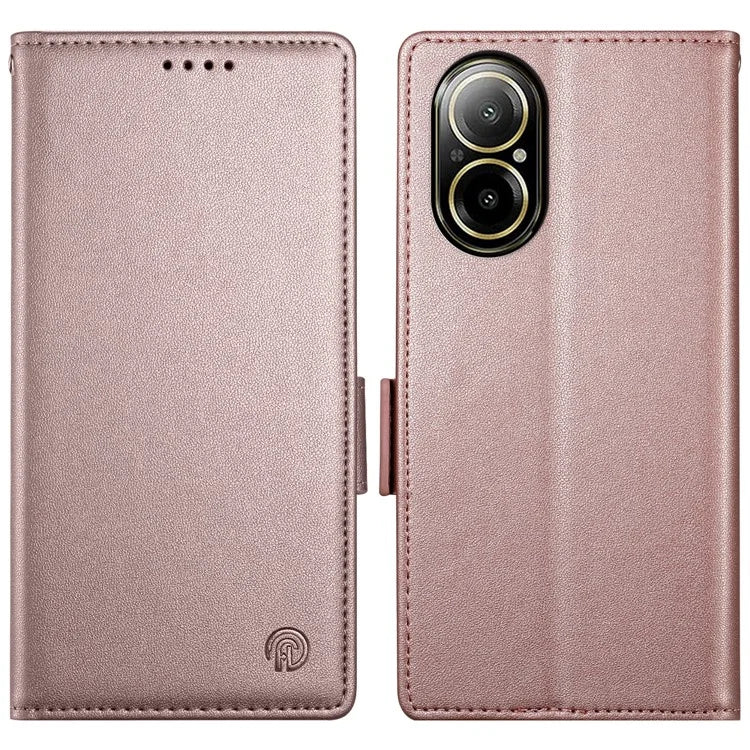 DF-010 For Realme C67 4G Case Leather Wallet Phone Cover with Magnetic Clasps