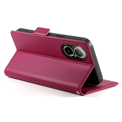 DF-010 For Realme C67 4G Case Leather Wallet Phone Cover with Magnetic Clasps