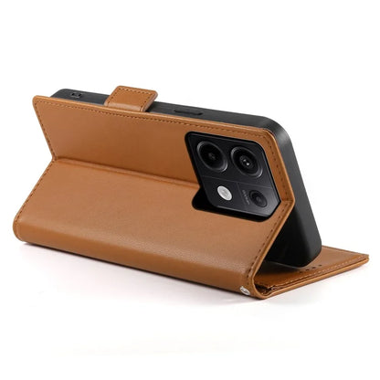 DF-010 For Xiaomi Redmi Note 13 Pro 5G  /  Poco X6 5G Case Leather Wallet Cover Dual Magnetic Clasps