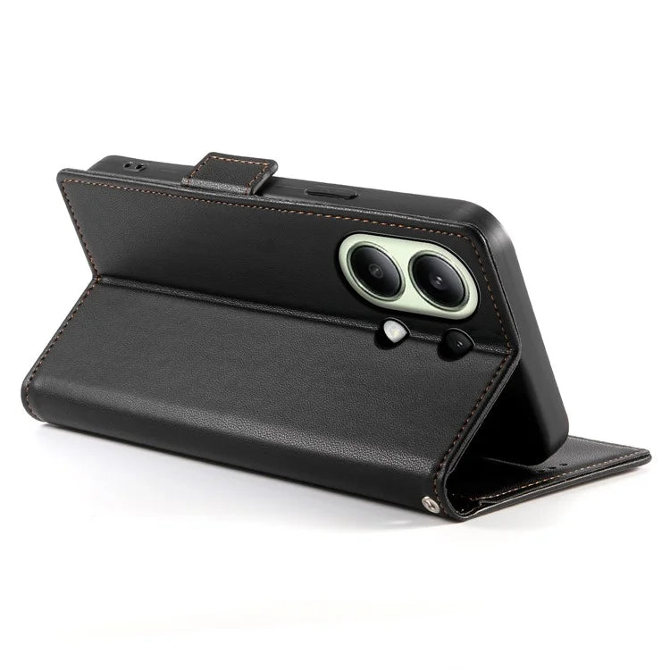 DF-010 For Xiaomi Redmi Note 13 4G Wallet Case Anti-Scratch Leather Phone Cover
