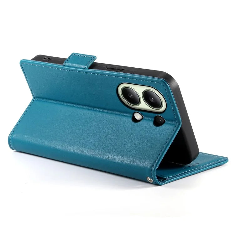 DF-010 For Xiaomi Redmi Note 13 4G Wallet Case Anti-Scratch Leather Phone Cover