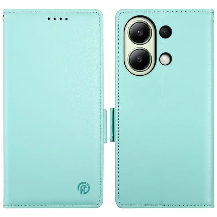 DF-010 For Xiaomi Redmi Note 13 4G Wallet Case Anti-Scratch Leather Phone Cover