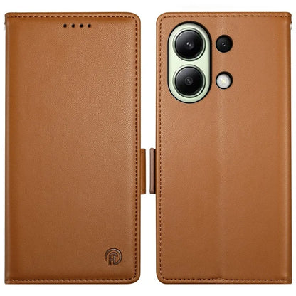 DF-010 For Xiaomi Redmi Note 13 4G Wallet Case Anti-Scratch Leather Phone Cover