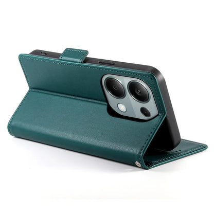 DF-010 For Xiaomi Redmi Note 13 Pro 4G / Poco M6 Pro 4G Case Folio Stand Leather Phone Coverish Green