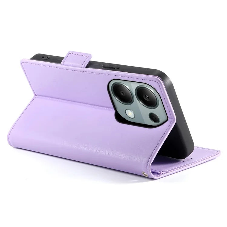 DF-010 For Xiaomi Redmi Note 13 Pro 4G / Poco M6 Pro 4G Case Folio Stand Leather Phone Cover