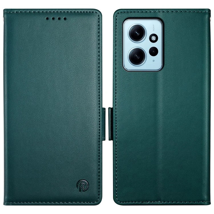 DF-010 For Xiaomi Redmi Note 12 4G Case Shockproof Leather Phone Coverish Green
