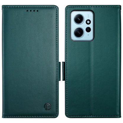 DF-010 For Xiaomi Redmi Note 12 4G Case Shockproof Leather Phone Coverish Green