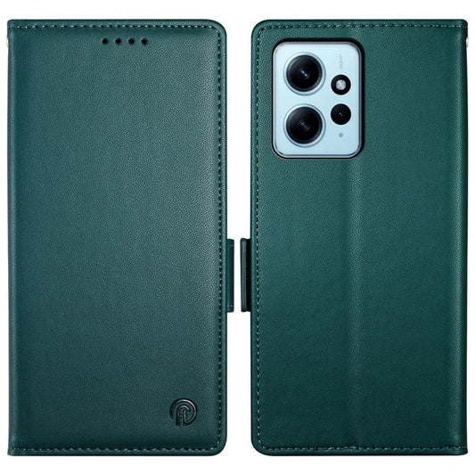 DF-010 For Xiaomi Redmi Note 12 4G Case Shockproof Leather Phone Coverish Green