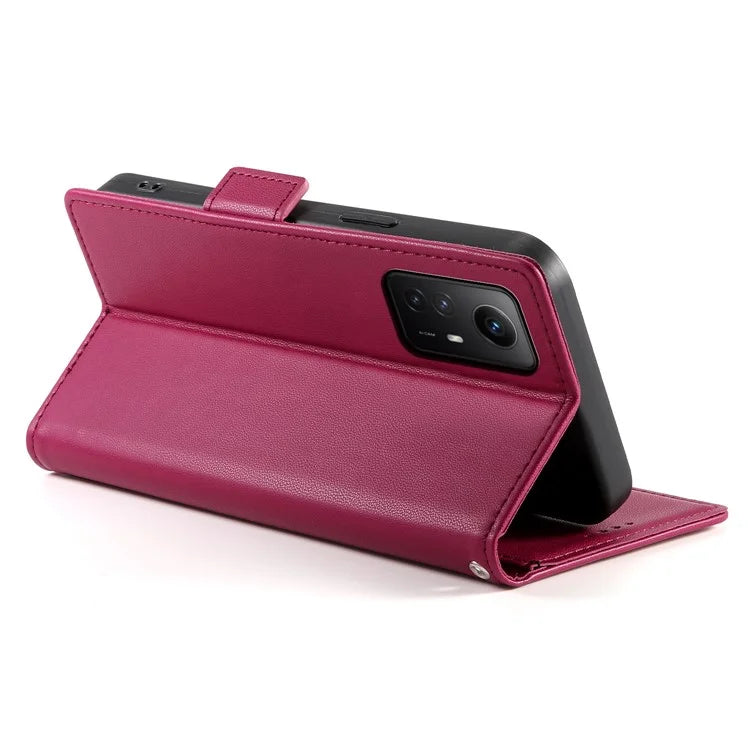 DF-010 For Xiaomi Redmi Note 12S 4G Case Stand Magnetic Clasp Leather Phone Cover