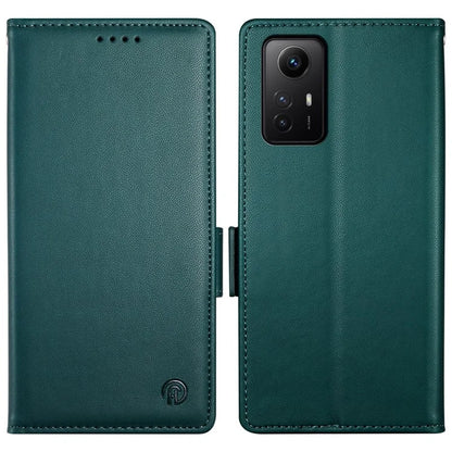 DF-010 For Xiaomi Redmi Note 12S 4G Case Stand Magnetic Clasp Leather Phone Coverish Green