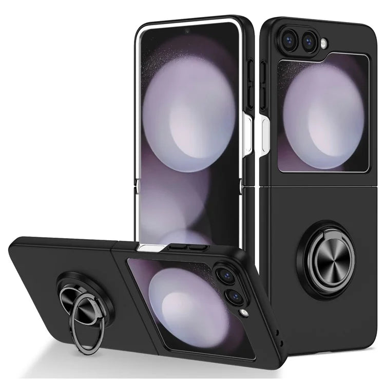 For Samsung Galaxy Z Flip6 5G Case Rotatable Ring Kickstand Hard PC Phone Cover