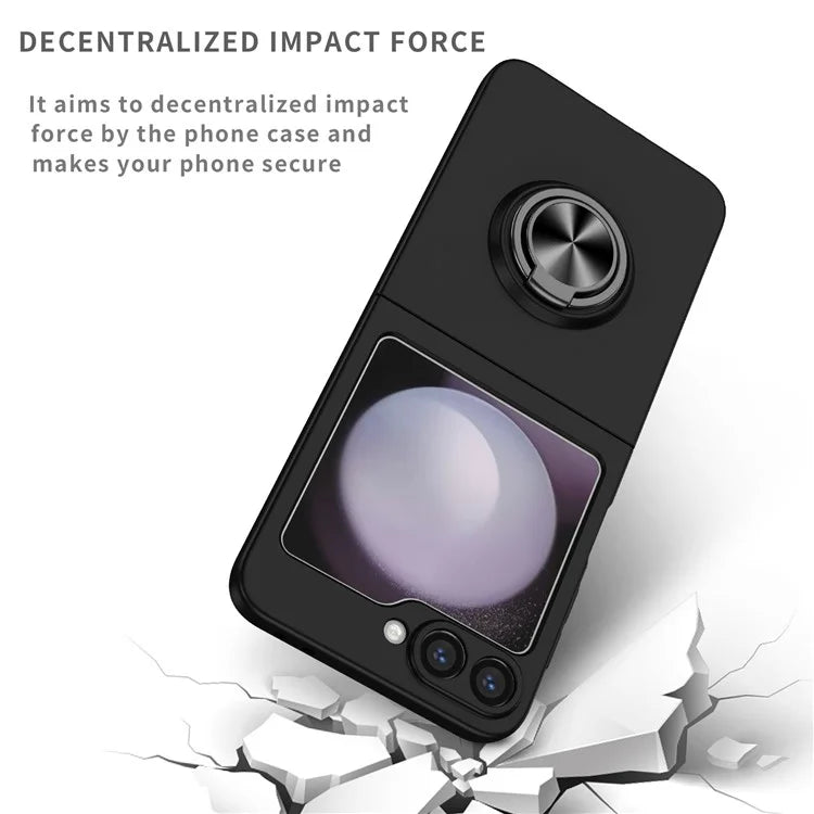 For Samsung Galaxy Z Flip6 5G Case Rotatable Ring Kickstand Hard PC Phone Cover