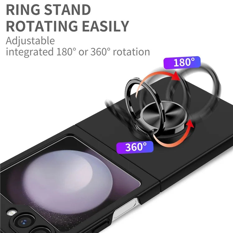 For Samsung Galaxy Z Flip6 5G Case Rotatable Ring Kickstand Hard PC Phone Cover