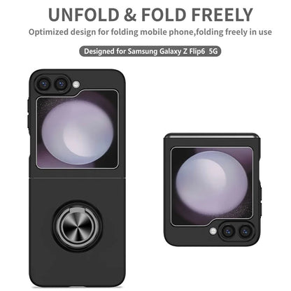 For Samsung Galaxy Z Flip6 5G Case Rotatable Ring Kickstand Hard PC Phone Cover