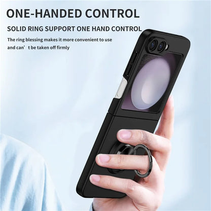 For Samsung Galaxy Z Flip6 5G Case Rotatable Ring Kickstand Hard PC Phone Cover