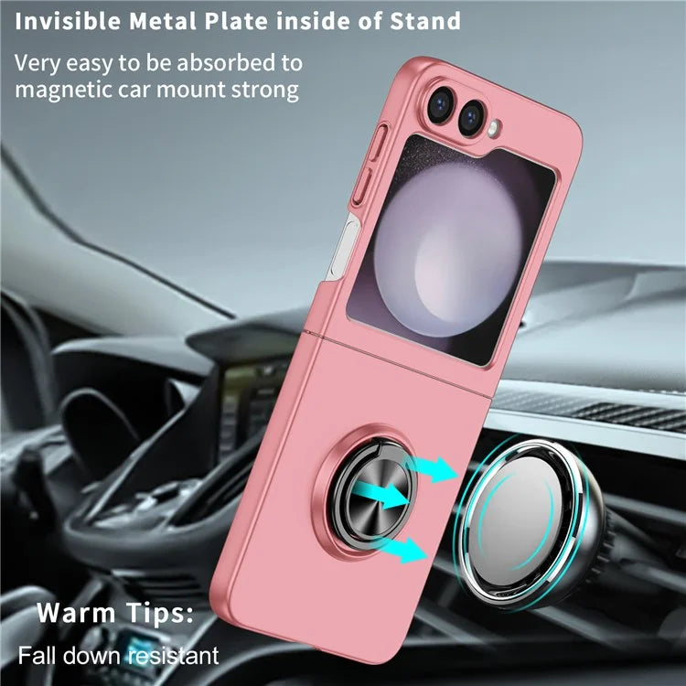 For Samsung Galaxy Z Flip6 5G Case Rotatable Ring Kickstand Hard PC Phone Cover