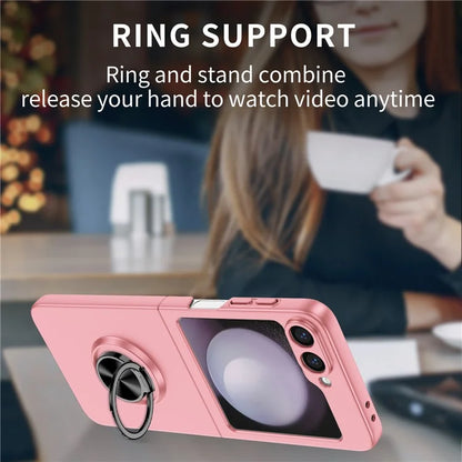 For Samsung Galaxy Z Flip6 5G Case Rotatable Ring Kickstand Hard PC Phone Cover