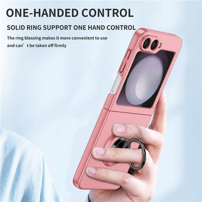 For Samsung Galaxy Z Flip6 5G Case Rotatable Ring Kickstand Hard PC Phone Cover