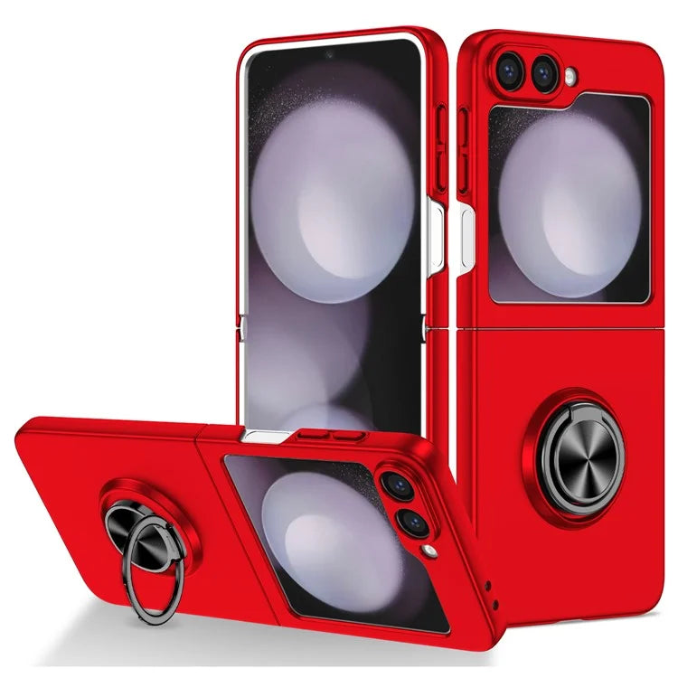 For Samsung Galaxy Z Flip6 5G Case Rotatable Ring Kickstand Hard PC Phone Cover