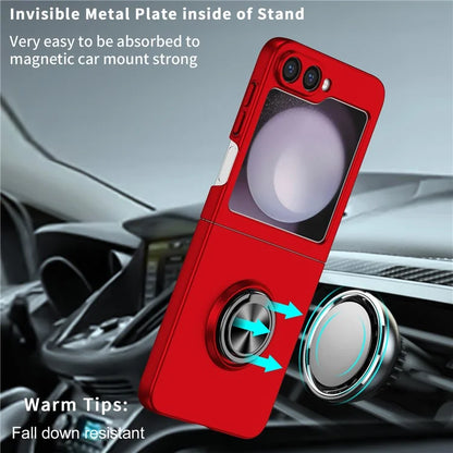 For Samsung Galaxy Z Flip6 5G Case Rotatable Ring Kickstand Hard PC Phone Cover