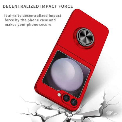 For Samsung Galaxy Z Flip6 5G Case Rotatable Ring Kickstand Hard PC Phone Cover
