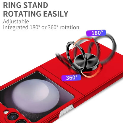 For Samsung Galaxy Z Flip6 5G Case Rotatable Ring Kickstand Hard PC Phone Cover